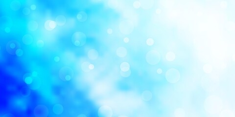 Light BLUE vector layout with circle shapes. Illustration with set of shining colorful abstract spheres. Design for posters, banners.