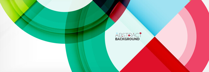 Obraz premium Round shapes, triangles and circles. Modern abstract background