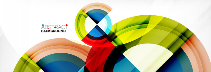 Obraz premium Round shapes, triangles and circles. Modern abstract background