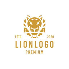 Head Lion Logo design Vector