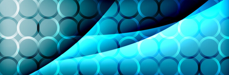 Fluid gradient neon color waves, vector abstract background