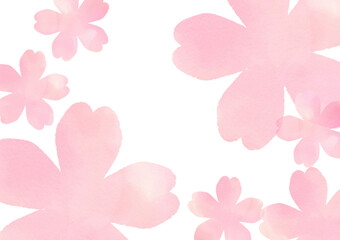 水彩の桜　春の背景イメージ　