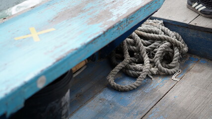 Fototapeta premium rope on a boat