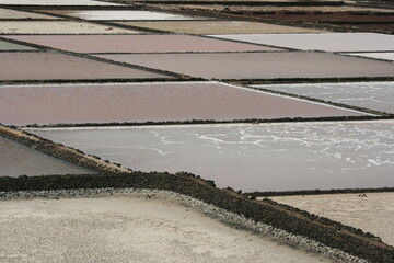 traditional saltpan in lanzarote, important area for lanzarote business
