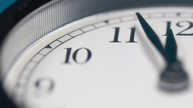 black metal classic alarm clock time lapse . High quality 4k footage