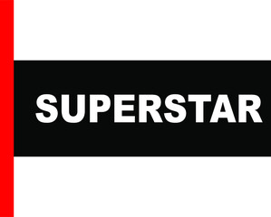BLACK VECTOR BANNER superstar