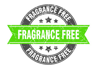 Obraz premium fragrance free round stamp with ribbon. label sign