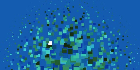 Light Blue, Green vector background in polygonal style. New abstract illustration with rectangular shapes. Design for your business promotion.