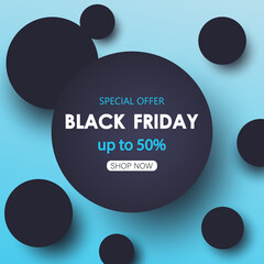 Black friday sale banner. Vector banner EPS10