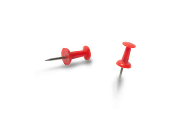 Old board pin on a white background,with clipping path