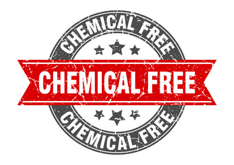 chemical free round stamp with ribbon. label sign