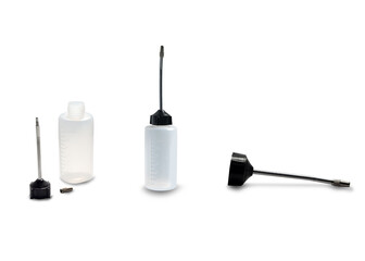 lubricator squeeze Bottle on a white background,with clipping path