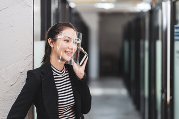 Office business people in new normal work lifestyle after Covid 19