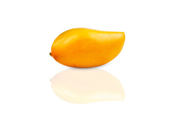 Delicious ripe mango  on white background.