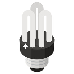 
Led bulb icon isometric vector design, energy saver 
