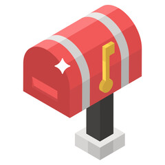 
Box with envelope, letterbox icon design 
