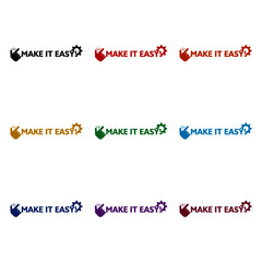 Snap finger like easy logo icon, color set