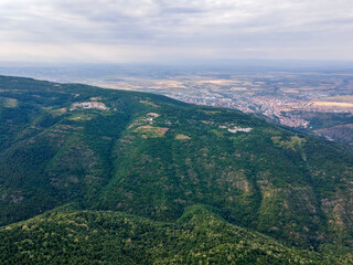 Fototapeta premium Aerial view of town of Asenovgrad, Bulgaria