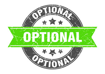 optional round stamp with ribbon. label sign