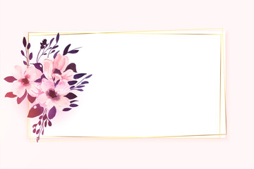 floral flower frame with text space design