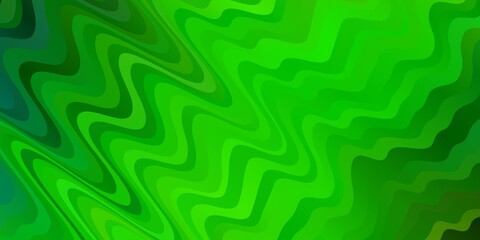 Light Green, Yellow vector backdrop with circular arc. Illustration in abstract style with gradient curved.  Best design for your ad, poster, banner.