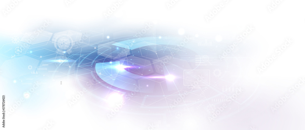 Wall mural abstract technology communication concept vector background