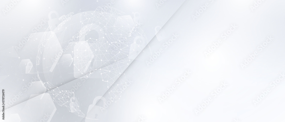 Wall mural abstract technology communication concept vector background