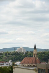 Fototapeta premium panoramic image in Cluj, Romania. 2017