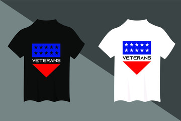 veterans t-shirt and apparel design. Trendy typography, print, tee, vector illustration.