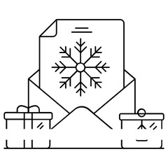 
Snowflake on paper depicting christmas invitation 
