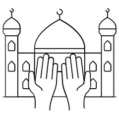
Place of worship for Muslims, praying house concept style 
