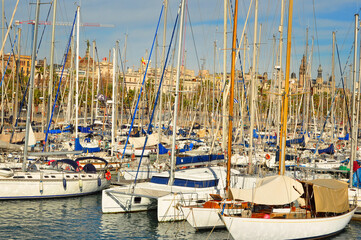 Marina in Barcelona, Spain