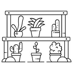 
An icon of plants in editable flat style 
