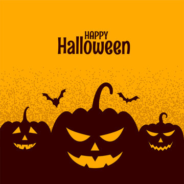 halloween festival spooky cark with pumpkin and bat