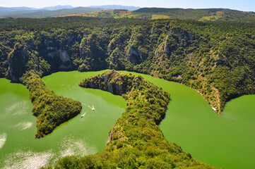 River Uvac meandering, travel Serbia