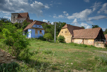 Naklejka na ściany i meble old houses in Romania, Brasov ,Roades,2019