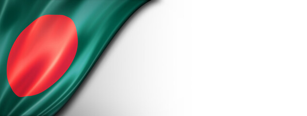 Bangladesh Flag Isolated White Banner