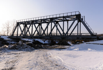Railway bridge on Sakhalin after reconstruction