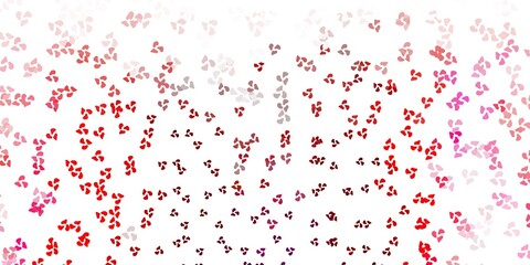 Naklejka premium Light pink, red vector background with random forms.