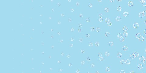 Light blue, red vector backdrop with dots.