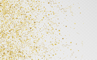 Gold Streamer Festive Vector Transparent 