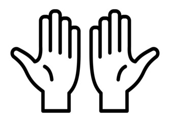 clean hands icon, care and hygiene for hand, sanitizer, thin line web symbol on white background - editable stroke vector illustration eps10