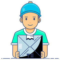 
A person who provides delivery services, cargo services 
