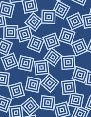 Japanese Funny Square Vector Seamless Pattern