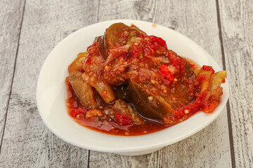 Caucasian vegan cuisine - ajapsandali with vegetables