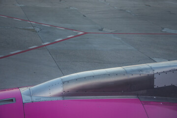 rivets on the plane wing