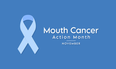 Vector illustration on the theme of Mouth Cancer action month observed each year during November.