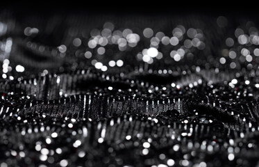 black and white glitter background light bokeh effect 