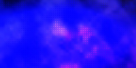 Dark Purple vector backdrop with dots. Modern abstract illustration with colorful circle shapes. New template for a brand book.