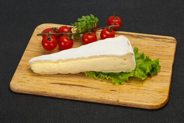 Brie cheese triangle served salad